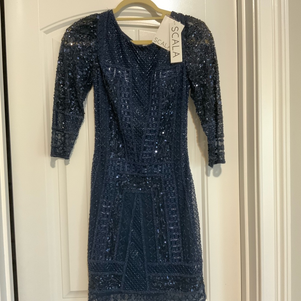 Scala Navy Sequin Dress